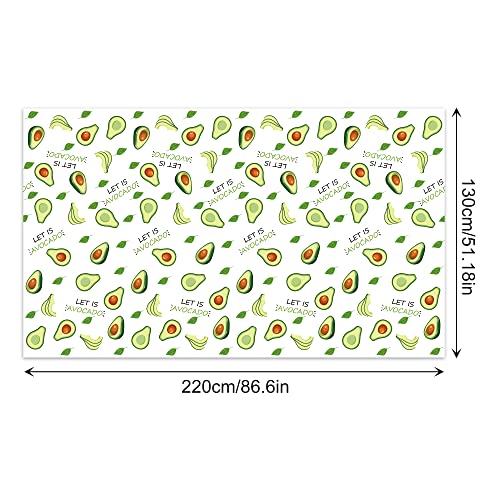 1Pc Avocado Party Plastic Tablecloth 54 x 87 Inch Long Rectangular Table Cover for Buffet, Fruit Birthday Party Holiday Dinner Picnic or Tablecloth for Kitchen Event Use - color: Avocado