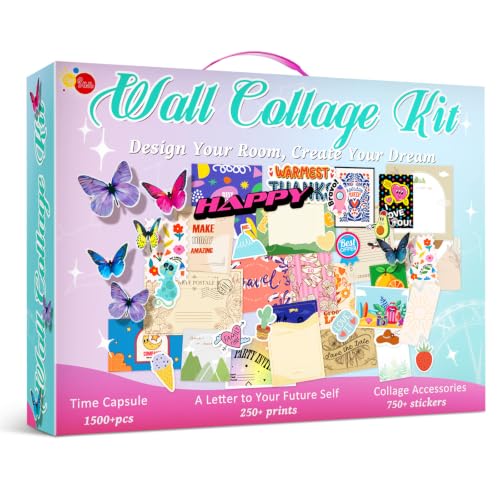 EggSun Light-Up Wall Collage Kit for Teen & Tween Girls 1000+ DIY Craft Pieces for Creative Illuminated Bedroom Art, Birthday and Room Decor Gift, Ages 11, 12,13, 14, 15, 16