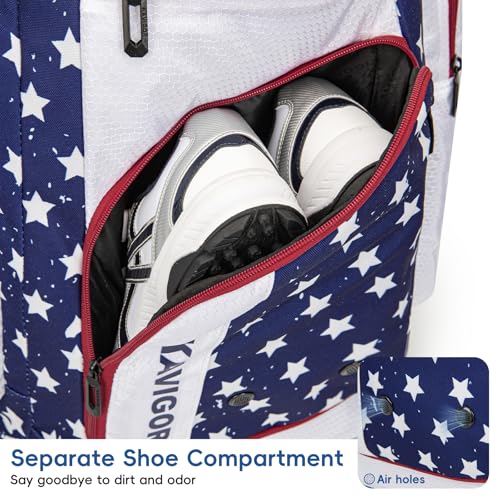 KAVIGOR Rolling Baseball Bag with Wheels, 60L Capacity Softball Bag Holds 4 Bats for Boys and Girls, Youth Equipment Bag with Shoe Compartment - color: Red White & Blue