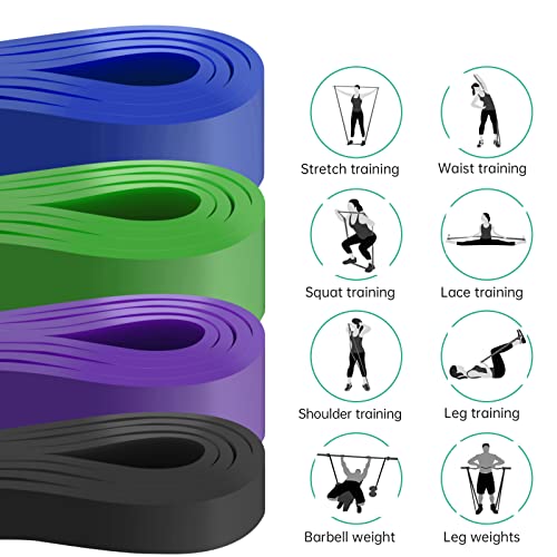 Alllvocles Resistance Band, Pull Up Bands, Pull Up Assistance Bands, Workout Bands, Exercise Bands, Resistance Bands Set for Legs, Working Out, Muscle Training, Physical Therapy, Shape Body, Men Women - color: 0.9-2.1in