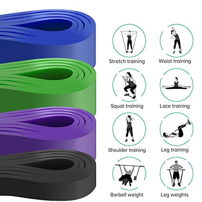 Alllvocles Resistance Band, Pull Up Bands, Pull Up Assistance Bands, Workout Bands, Exercise Bands, Resistance Bands Set for Legs, Working Out, Muscle Training, Physical Therapy, Shape Body, Men Women - color: 0.9-2.1in