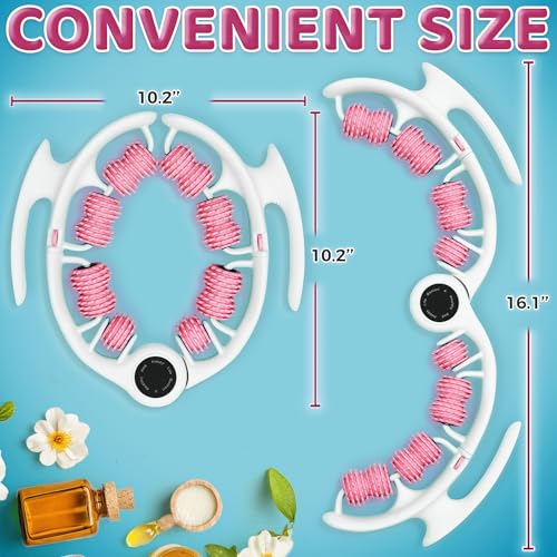 Cellulite Massage Roller - Anticellulite Massager for Thighs, Neck & Body - Fascia Massage Tool with Detachable Rollers - Handheld Lymphatic Drainage Tool for Deep Tissue Exercise