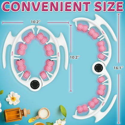 Cellulite Massage Roller - Anticellulite Massager for Thighs, Neck & Body - Fascia Massage Tool with Detachable Rollers - Handheld Lymphatic Drainage Tool for Deep Tissue Exercise
