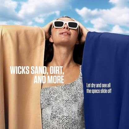 VENTURE 4TH Quick Dry Microfiber Towel for Camping & Gym - Navy Blue XL - color: Navy Blue, size: 72.00" x 31.50"
