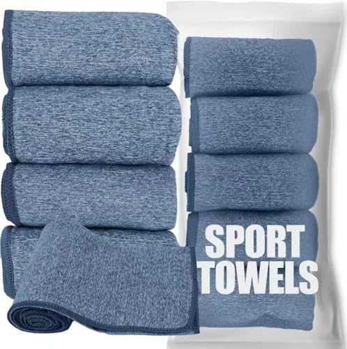 Microfiber Quick Dry Gym Towel, Lint Free Odor-Free Absorbent Fiber, Fast Drying, Men & Women Workout Gear for Body Sweat, Working Out, Towels (Blue, 5Pack - 16 * 27Inch) - color: Blue, size: 5Pack - 16*27Inch