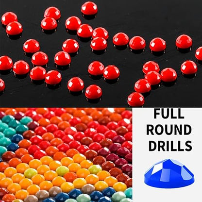 KUFWKEY Bookshelf Diamond Painting Kit,Dargon Diamond Art Kits for Adults | Skull & Dragon Design, DIY Craft Kit,Halloween Diamond Art,Large size 15.7x31.5inch,Gem Art and Crafts,Gothic Diamond dots - color: AM6021