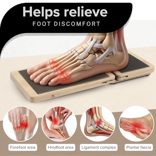 Slant Board for Adults & Ankle Board - Portable Velour Board for Squats, & Lower Body Training