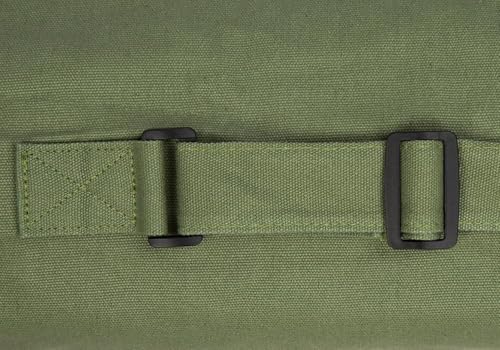 Cotton yoga mat bag with Pockets and Adjustable Strap - Full Zip Cargo Yoga Mat Carrier Bag - Bag for 1/4" 1/3" Thick Yoga Mat - color: Green, size: XL