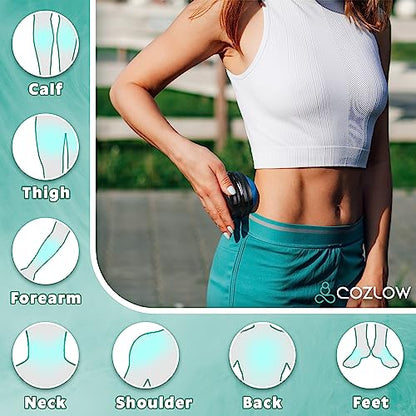 Massage Ball, Muscle Massager Roller, Trigger Point Deep Tissue Release | Cozlow handheld ball rolling tool with strong grip - manual massage therapy for whole body pain relief - helps relax muscles - color: Massage Ball