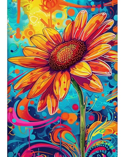 Sunflower Flowers Diamond Art Kits for Adults, Crafts 5D Diamond Painting Dot Kit for Adult Beginners, Plant Sunflower DIY Round Dots Full Drill Diamonds Paintings for Home Wall Decor Gifts 12X16 Inch - color: C11