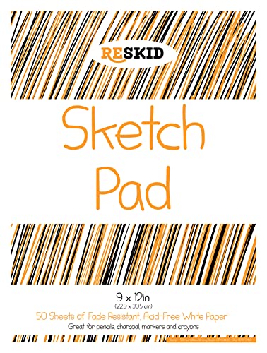 Reskid Sketch Pad (9 x 12 inches) - 50 Sheets, 2-Pack - Kids Drawing Paper, Drawing and Coloring Pad for Kids, Kids Art Supplies