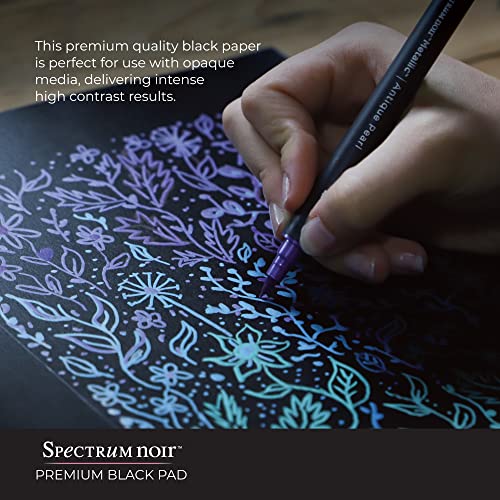 Spectrum Noir - Premium Black Paper Pad Drawing Pad (9 x 12 Inches) - 30 Pages - style: Black Paper Pad