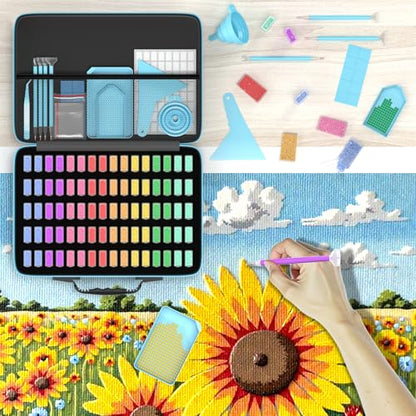 Diamond Painting Storage Containers Art Kits for Adults, 80 Slots Portable Bead Storage Boxes for Diamond Painting Accessories and Tools - size: 80 Square Bottle