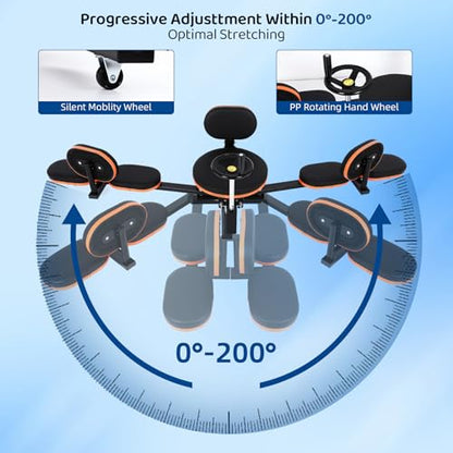 Leg Stretcher Machine, 200° Adjustable Split Trainer, 220 lb Steel Frame
