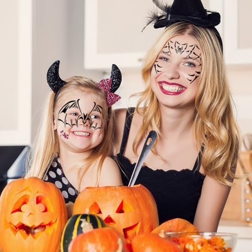 50 Pcs Face Paint Stencils Set – Reusable Body & Face Painting Templates for Kids & Adults – Makeup Stencils for Halloween, Parties, Carnival, Temporary Tattoo Art