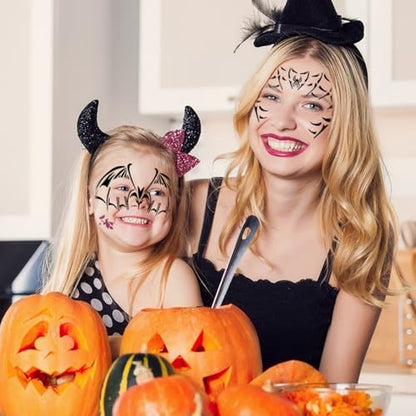 50 Pcs Face Paint Stencils Set – Reusable Body & Face Painting Templates for Kids & Adults – Makeup Stencils for Halloween, Parties, Carnival, Temporary Tattoo Art