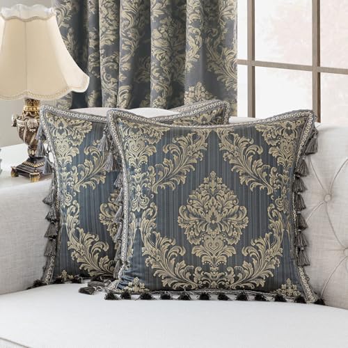 Loom and Mill Luxury Throw Pillow Cover 20 x 20 Inch 1 Piece, Striped Gray - color: Striped Gray