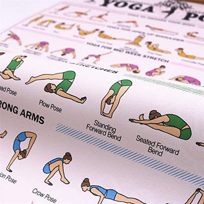 Gym Poster Decorative Painting Print on Canvas Living Room Posters Bedroom Wall Art 40x60cm with Frame - color: YOGA Poster
