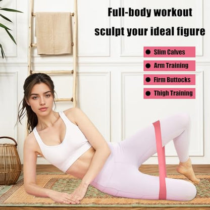 5 Packs Exercise Resistance Bands,Loop Bands for Workout, Fitness Training Band Stretch for Yoga Pilates Strength - color: Pink Gradient