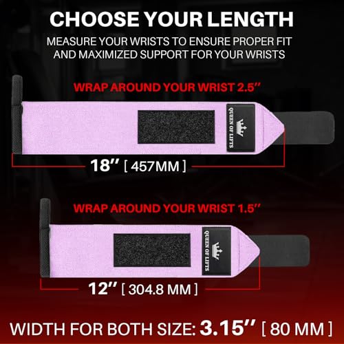 TECEUM Elastic Cotton Weightlifting Wrist Wraps with Thumb Loops, 1 Pair - color: Pink, style: 18" – Beast Mode