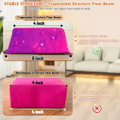 Marfula 6 FT / 8 FT / 9 FT Folding Gymnastics Beam Foam Balance Floor Beam - color: Magic Star, size: 10 Ft