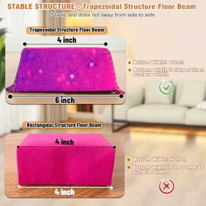 Marfula 6 FT / 8 FT / 9 FT Folding Gymnastics Beam Foam Balance Floor Beam - color: Magic Star, size: 10 Ft
