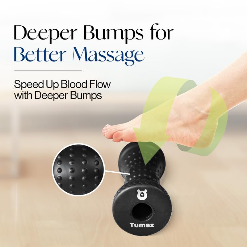 Tumaz Foot Roller for Deep Tissue Massage & Reflexology - color: Turquoise