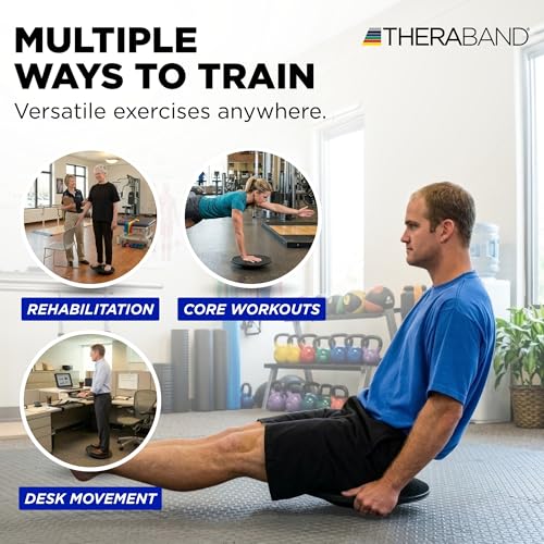 THERABAND Wobble Board, Round Balance Trainer, Core Strength, Non-Slip - style: Wobble Board