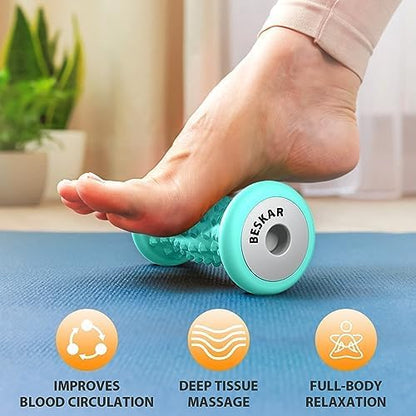 BESKAR Foot Massager Roller for Plantar Fasciitis Relief - color: Green