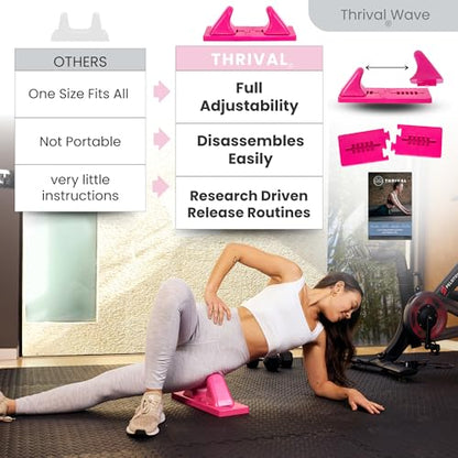 Thrival Wave, Adjustable Psoas Muscle Release Tool, Pink - color: Pink, size: Thrival Wave