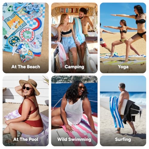 Dock & Bay Kid's Towel - for Beach Use - Quick Dry, Sand Free - Compact, Lightweight - 100% Recycled - Includes Bag - Into the Wild, Medium (130x70cm, 51x28) - color: Into the Wild, size: Medium (130x70cm, 51x27")