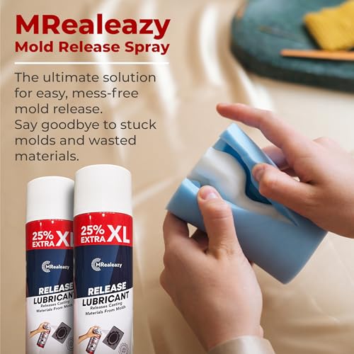 Silicone Mold Release Spray (Silicone-Based) (2x16.9 floz/500ml) - Resin & Epoxy Release Agent for Smooth Mold Removal with Ease, Universal Use on Almost All Molds - size: 2 Pack