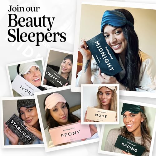 TheSleepGuard Pure Silk Sleep Mask [100% 6A Mulberry Silk, 22 Momme] Light Blocking Travel Essentials. Eye Masks for Sleeping. Black Oeko-Tex Blindfold. Eye Covers for Men & Women - color: Midnight Navy
