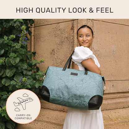 Jadyn Luna Women's Weekender Bag and Travel Duffel, Large 37 Liter Capacity - color: Sage Flora, size: Large