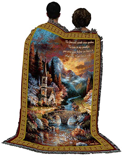 Pure Country Weavers Early Service Blanket by James Lee - No Farewell Words were Spoken - Sympathy Bereavement Gift Tapestry Throw Woven from Cotton - Made in the USA (72x54) - color: Early Service, size: 72" x 54"