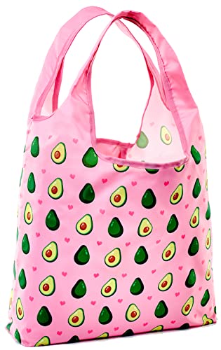 O-WITZ Reusable Grocery Bags | Vibrant Tote Bag For Groceries, Gym, Beach Gear, Toys & More | Washable Design With Large Handles For Maximum Convenience | Folds Into A Small Pouch, Avocado - color: Avocado