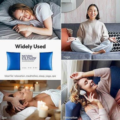 Weighted Eye Pillow for Yoga, Moist Heat Mask for Dry Eyes(Blue) - color: Eye Mask01-blue