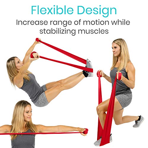 Vive Resistance Bands for Working Out (5 Pack) - Exercise & Workout Resistance Kit - Stretch, Elastic Loop Bands for Physical Therapy, Pilates, Yoga & Gym, for Men & Women - style: Flat