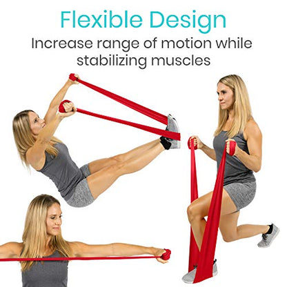 Vive Resistance Bands for Working Out (5 Pack) - Exercise & Workout Resistance Kit - Stretch, Elastic Loop Bands for Physical Therapy, Pilates, Yoga & Gym, for Men & Women - style: Flat