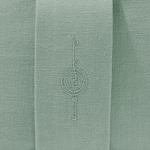 renoo Round Organic Meditation Cushion Zafu - Buckwheat Meditation Pillow for Yoga and Mindfulness - Adjustable Height - Floor Cushion - GOTS Certified Cotton Washable Cover - 13x7 - seafoam - color: Seafoam