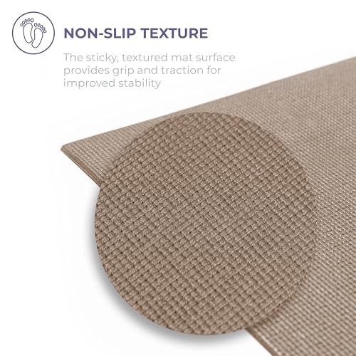 Voyage 5mm Studio Yoga Mats, 10 Pack, 72x24in | Extra Long, Anti-Tear Exercise Mats for Workout, Stretching, Fitness - Non Slip Gym Mats for Home, Schools and Studios - color: Mocha