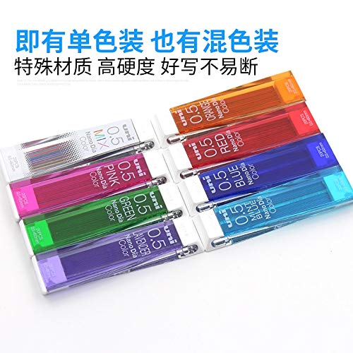 Uni NanoDia Color Mechanical Pencil Leads 0.5mm 7 Color Set, 7 Pack/total 140 Leads