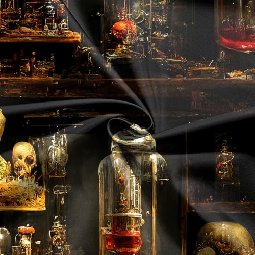 8x6FT Horror Lab Halloween Backdrop Frankenstein Ghost Skeletons Magic Witches Apothecary Authentic Lab Specimen for Halloween Party Birthday Baby Shower Party Supplies Decorations Backdrop - size: 8x6FT