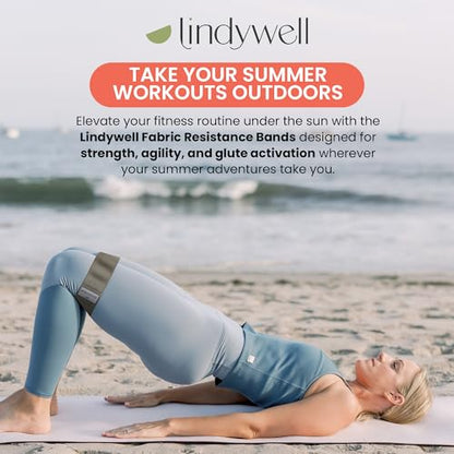 Lindywell 여성 및 남성용 원단 및 운동 밴드 - 글루트 활성화, 근력 훈련, 물리 치료 등 운동을 위한 저항 밴드 - 내구성, 미끄럼 방지 및 가정 또는 체육관에서 사용하기에 적합 - style: 패브릭 밴드 세트