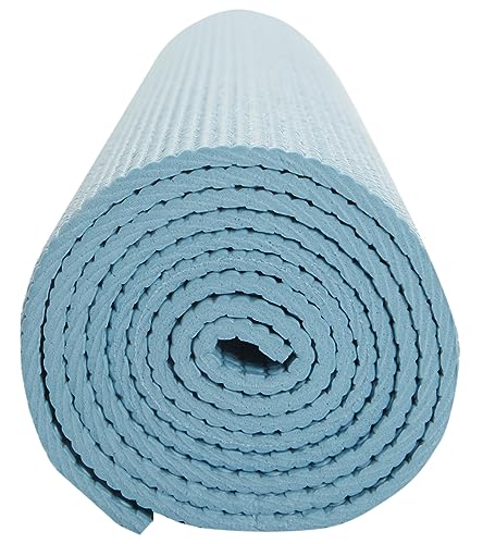 Everyday Yoga Deluxe Mat, Spacious 72"x24" Non-Slip, 3-5mm Extra Thick - color: Slate Blue, size: 5mm Thick