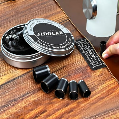 Leather Circle Cutter Tool Set, 34 Pieces Circle Punch Tools 1-25mm 30 35 40 45 50 55 60mm, High Carbon Steel Round Cutting Dies - Leather Hole Punch Tool Kit for DIY Leathercrafts - size: 34 Sizes