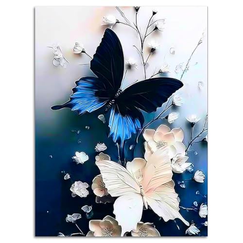 HITO Butterfly Diamond Painting Kits for Adults Butterfly Diamond Art Kits | Gem Art Kits for Adult for Gift Home Wall Decor 12x16 Inch - color: Butterfly
