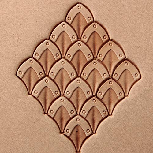DandS ltd Leather Stamp Tool, Scale, Professional Steel Craft Tool for Leatherworking, Embossing, Carving & Stamping Leather Projects, Belts, Wallets & DIY Projects Compatible with Mallet #403 - color: Scale 0.55" x 0.47"