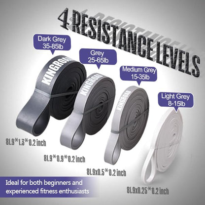 Resistance Band Pull Up Assistance Bands Sets Resistance Heavy Duty Exercise Stretch Fitness Bands for Stretching Power Lifting Workout Training with Instruction Guide - style: Black set of 4
