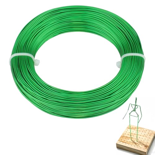18 Gauge Aluminum Craft Wire, 164FT 1mm Bendable Metal Wire for Jewelry Making, Wreath Making, Beading(Grass Green) - color: Grass Green